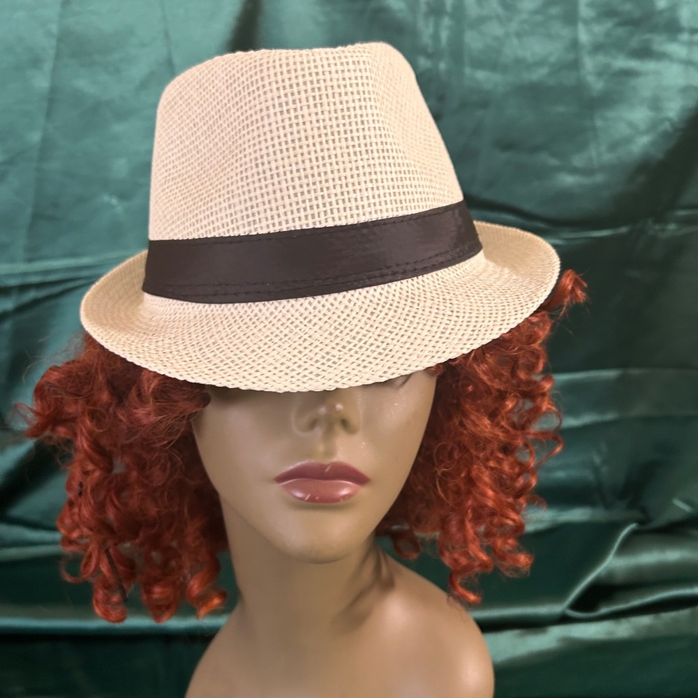 Stylish Cream Fedora with Black Band
